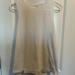 White Nike tank with cutout in back